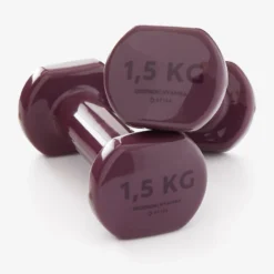 Pesas 2 X 1,5 Kg De Vinilo Fitness Gimnasia En Casa Pilates Nyamba Violeta