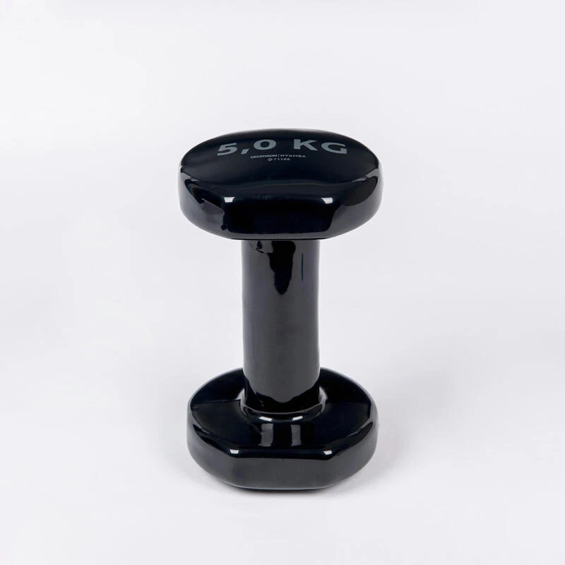 Pesas 2 X 5Kg De Vinilo Fitness Gimnasia En Casa Pilates Nyamba Negro 2 Pesas 2 X 5Kg De Vinilo Fitness Gimnasia En Casa Pilates Nyamba Negro - Imagen 2