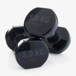 Pesas 2 X 5Kg De Vinilo Fitness Gimnasia En Casa Pilates Nyamba Negro