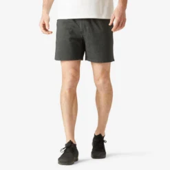 Short Fitness Pantalón Corto Chándal Regular Hombre Domyos Gris Oscuro