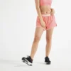 Short Pantalón Corto Fitness Amplio Mujer Rosa Pálido