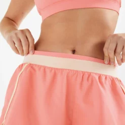 Short Pantalón Corto Fitness Amplio Mujer Rosa Pálido -Equipo De Fitness short pantalon corto fitness amplio mujer rosa palido 3