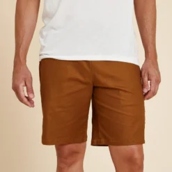 SHORT YOGA HOMBRE TELA LINO Y ALGODÓN AZUL ÍNDIGO 11 SHORT YOGA HOMBRE TELA LINO Y ALGODÓN AZUL ÍNDIGO -Equipo De Fitness short yoga hombre tela lino y algodon marron