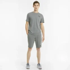 Shorts De Punto Essentials Hombre PUMA Gris -Equipo De Fitness shorts de punto essentials hombre puma gris 3