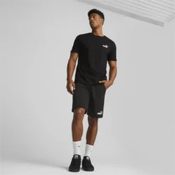 Shorts De Punto Essentials Hombre PUMA Negro -Equipo De Fitness shorts de punto essentials hombre puma negro 4