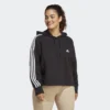 ADIDAS Sudadera Con Capucha Essentials French Terry Crop 3 Bandas (Tallas Grandes)