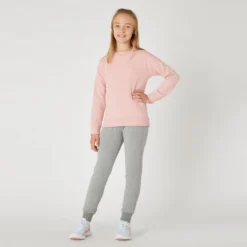 Sudadera Cuello Redondo Niños French Terry Algodón - Básica Rosa 8 Sudadera Cuello Redondo Niños French Terry Algodón - Básica Rosa -Equipo De Fitness sudadera cuello redondo nios french terry algodon basica rosa 3