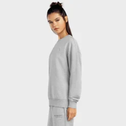 Sudadera De Cuello Redondo Mujer Ash-W -Equipo De Fitness sudadera de cuello redondo mujer ash w 2