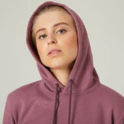 Sudadera Fitness Con Capucha Mujer Domyos 500 Uva -Equipo De Fitness sudadera fitness con capucha mujer domyos 500 uva 3