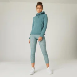 Sudadera Fitness Con Capucha Mujer Domyos 520 Verde 7 Sudadera Fitness Con Capucha Mujer Domyos 520 Verde -Equipo De Fitness sudadera fitness con capucha mujer domyos 520 verde 2