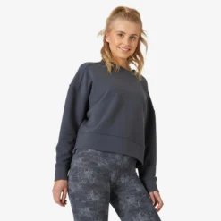 Sudadera Fitness Cuello Redondo Mujer Domyos 120 Uva 11 Sudadera Fitness Cuello Redondo Mujer Domyos 120 Uva -Equipo De Fitness sudadera fitness cuello redondo mujer domyos 120 azul