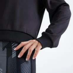 Sudadera Fitness Media Cremallera Corta Mujer Domyos 120 Negro -Equipo De Fitness sudadera fitness media cremallera corta mujer domyos 120 negro 3