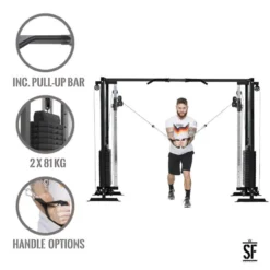 Supfit Hallador Cable Pull Tower- Basement Edition - Negro -Equipo De Fitness supfit hallador cable pull tower basement edition negro 2