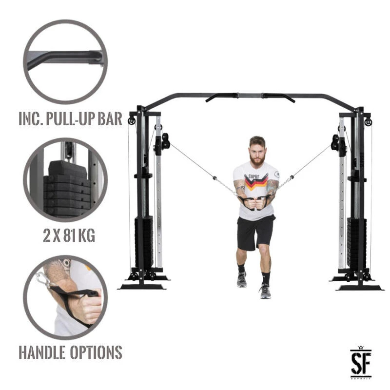 Supfit Hallador Cable Pull Tower Negro 2 Supfit Hallador Cable Pull Tower Negro - Imagen 2