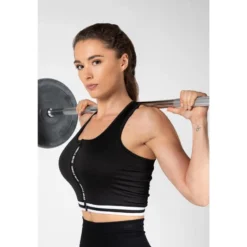 Top Deportivo De Tirantes Con Cremallera Mujer GORILLA WEAR Mesa Zip Negro -Equipo De Fitness top deportivo de tirantes con cremallera mujer gorilla wear mesa zip negro 3