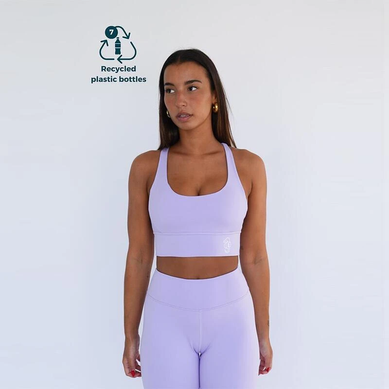 Top Deportivo Fitness Sostenible Poliéster Mujer Fitplanet Seahorse Lila 1 Top Deportivo Fitness Sostenible Poliéster Mujer Fitplanet Seahorse Lila