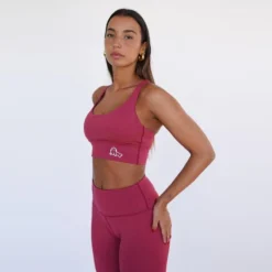 Top Deportivo Fitness Sostenible Poliéster Mujer Fitplanet Seal Rojo -Equipo De Fitness top deportivo fitness sostenible poliester mujer fitplanet seal rojo 2