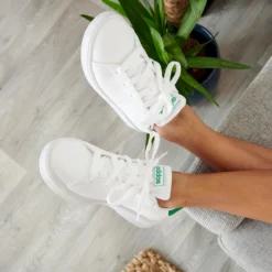 Zapatillas Con Cordones Niños Adidas Neo Advantage Blancas -Equipo De Fitness zapatillas con cordones nios adidas neo advantage blancas 4