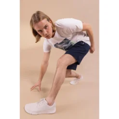 ZAPATILLAS DE FITNESS HOMBRE 100 2.0 BEIGE BLANCO ROTO